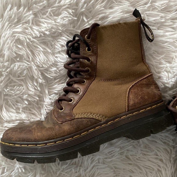 Dr Marten canvas and leather lace up boots - Picture 6 of 13